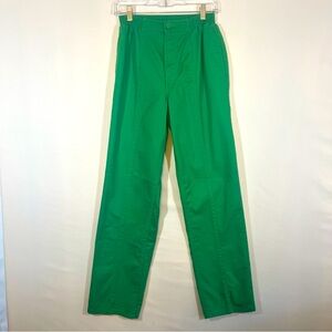 Vintage 1980s Levis Movin On Green Pants Trousers Straight Leg Mens Size 32 X 32